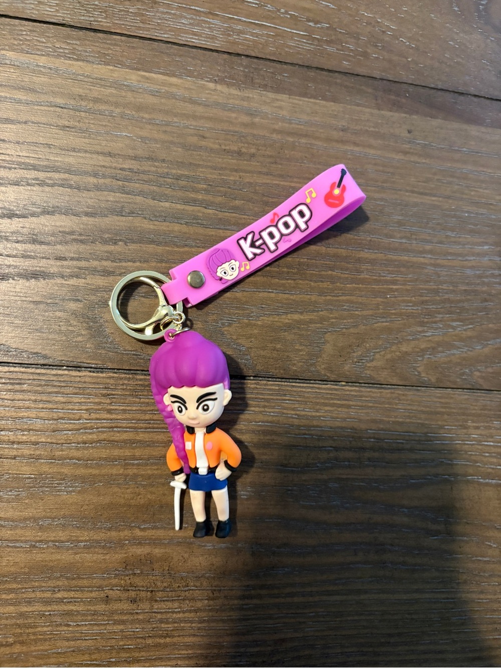 K-Pop Demon Hunters Rumi Silicone Keychain Wristlet Bag Accessory New